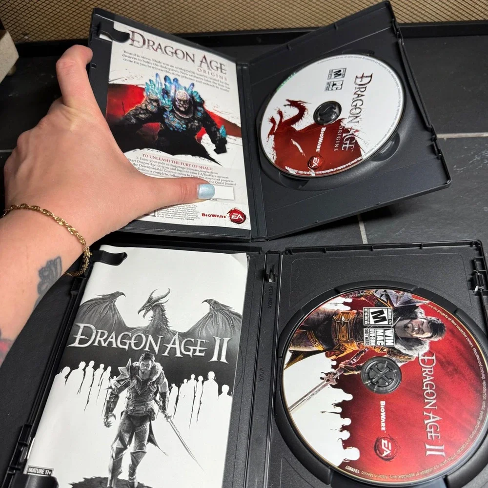 Dragon Age Origins & Dragon Age II PC Game Bundle BioWare EA DVD-ROM Windows Mac